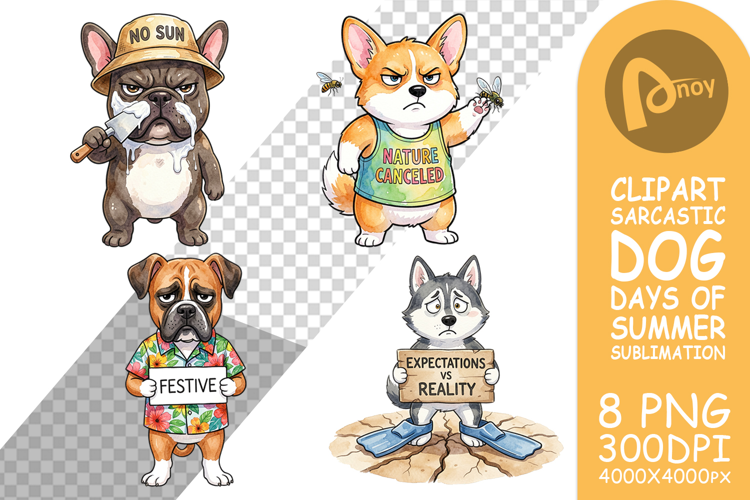 Sarcastic Anti Summer Dog Sublimation