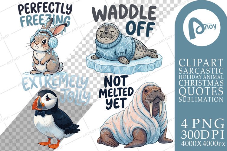 Arctic Animal Quotes Sublimation example image 1