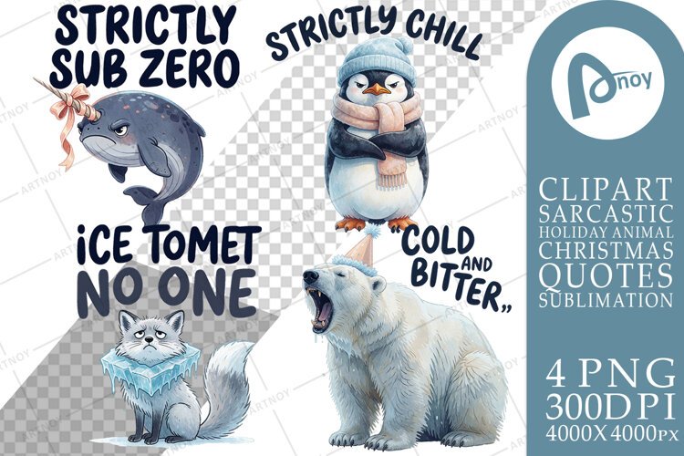 Arctic Animal Quotes Sublimation example image 1