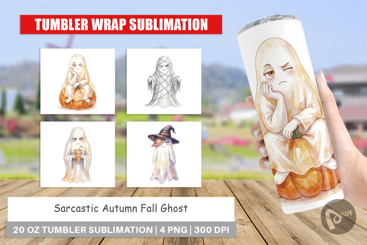 Sarcastic Autumn Fall Ghost Tumbler