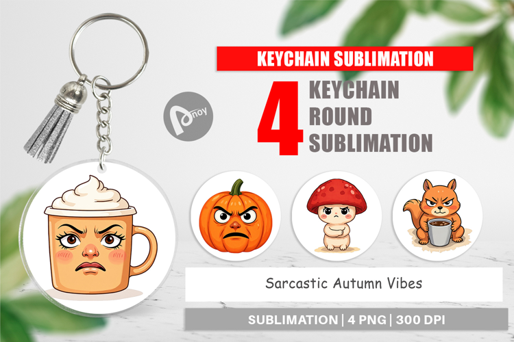 Keychain Sarcastic Autumn Vibes