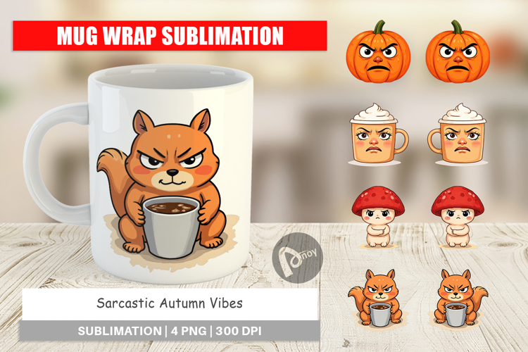 Mug Wrap Sarcastic Autumn Vibes