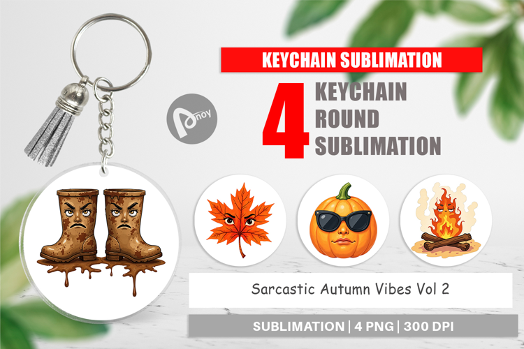 Keychain Sarcastic Autumn Vibes