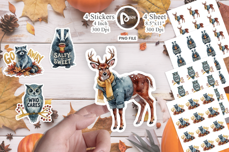 Sarcastic Woodland Critters Sticker