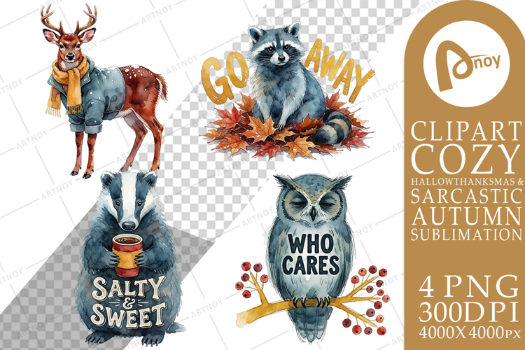 Autumn Woodland Critters Sublimation