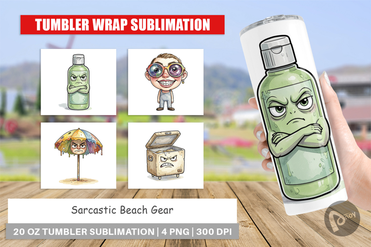 Sarcastic Beach Gear Tumbler