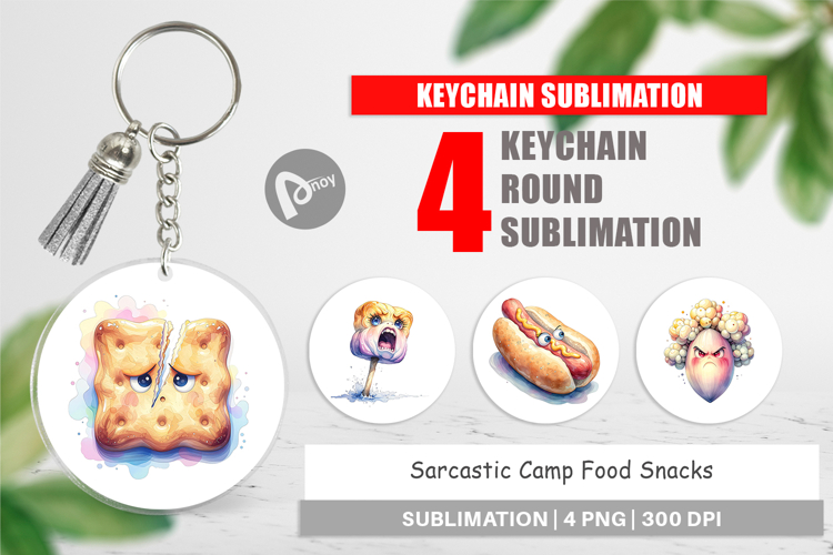 Sarcastic Camp Food Keychain