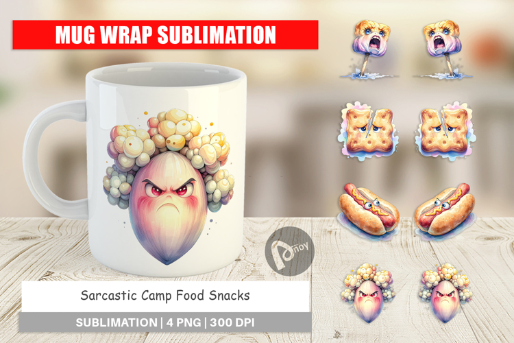 Sarcastic Camp Food Mug Wrap