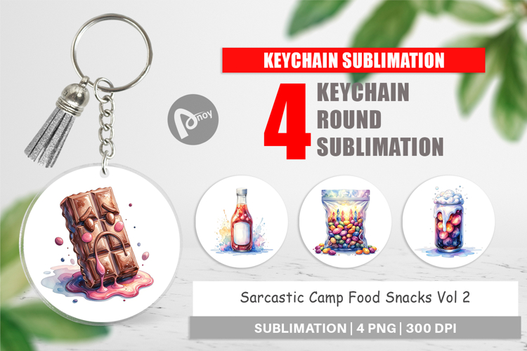 Sarcastic Camp Food Keychain