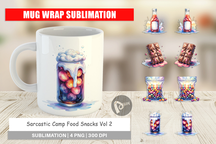 Sarcastic Camp Food Mug Wrap