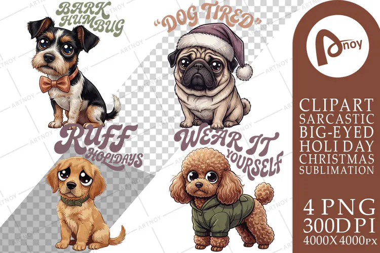 Sarcastic Canine Christmas Sublimation
