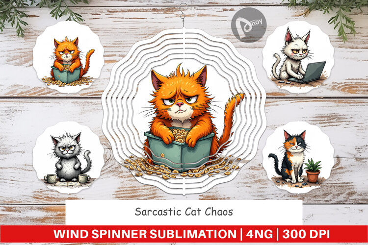 Wind Spinner Cat Chaos example image 1