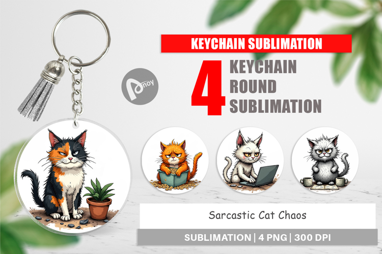 Keychain Cat Chaos