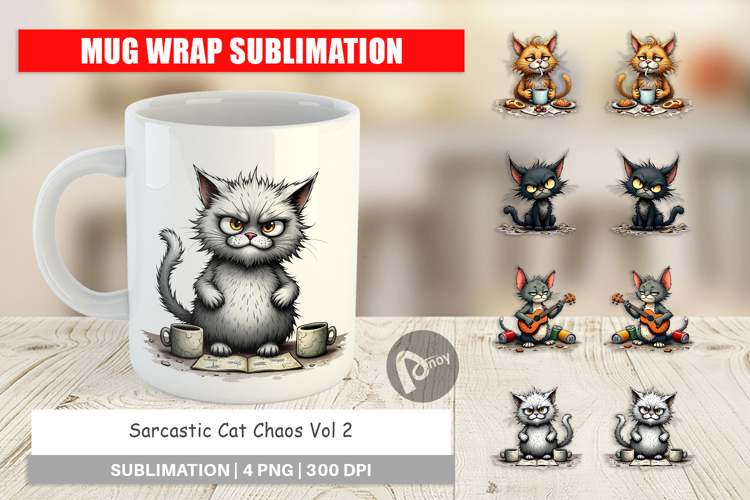 Mug Wrap Cat Chaos