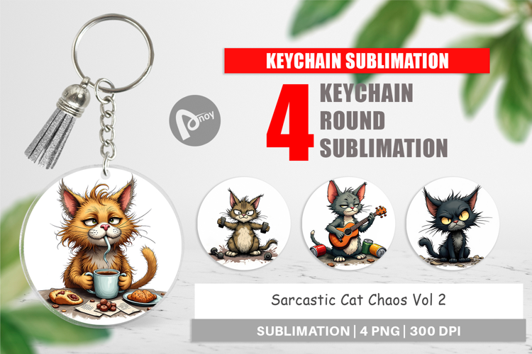 Keychain Cat Chaos