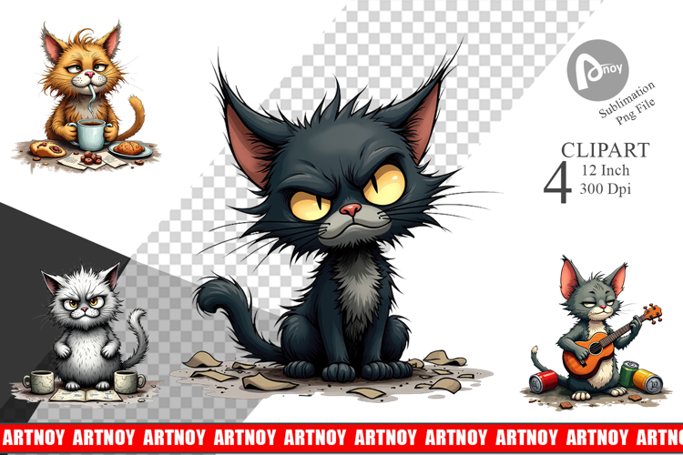 Cat Chaos Clipart