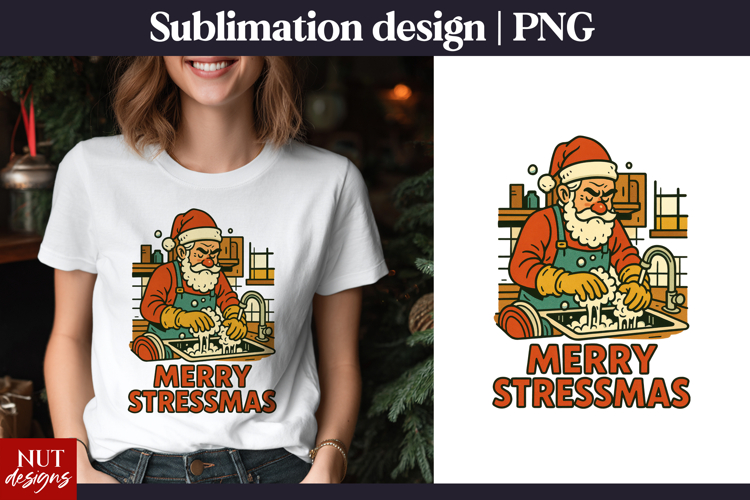 Sarcastic Christmas t shirt Santa Claus t sublimation