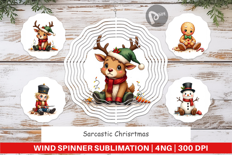 Sarcastic Christmas Wind Spinner