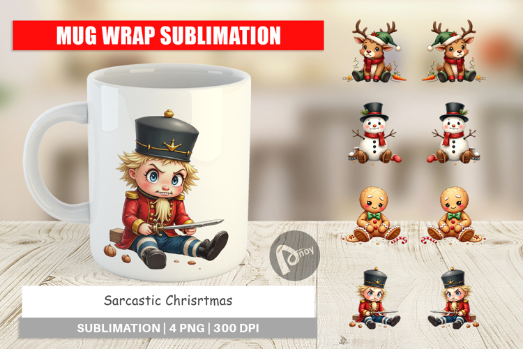 Sarcastic Christmas Mug Wrap