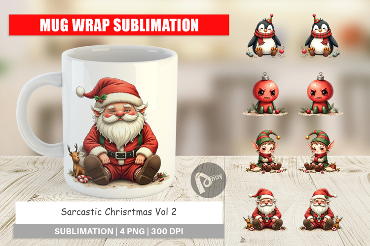 Sarcastic Christmas Mug Wrap