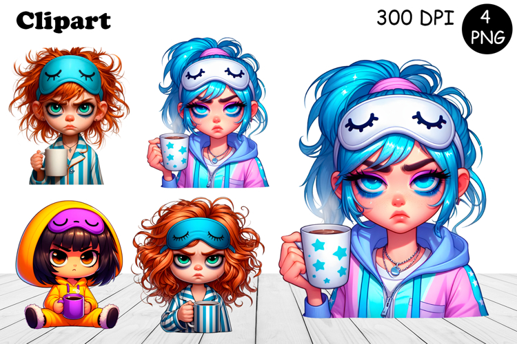 Sarcastic Coffee Mug Sublimation, Girl clipart. Frends