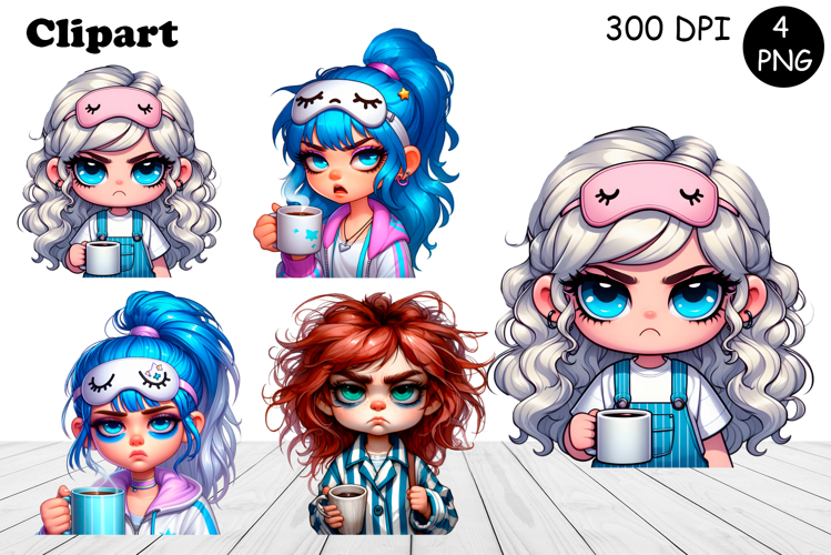 Sarcastic Coffee Mug Sublimation, Girl clipart. Frends