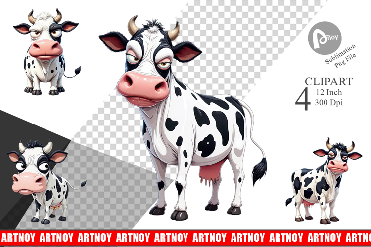 Sarcastic Cow Clipart