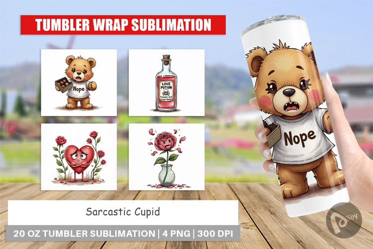 Sarcastic Cupid Anti-Valentine Tumbler