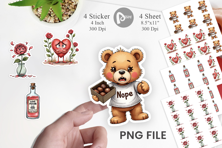 Sarcastic Cupid Anti-Valentine Sticker