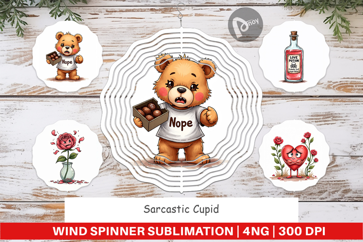 Sarcastic Cupid Anti-Valentine Spinner