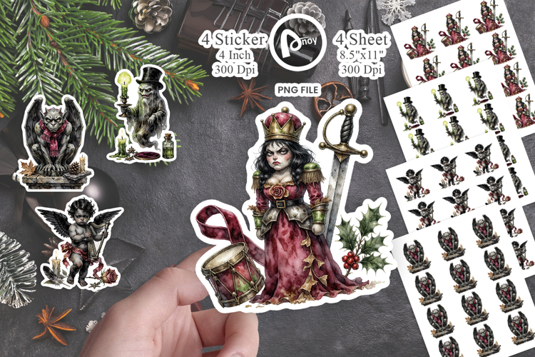 Dark Angel Ornament Sticker