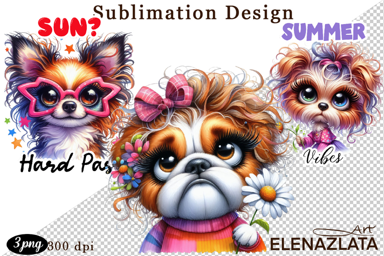Cute Sarcastic duckling , dog sublimation clipart