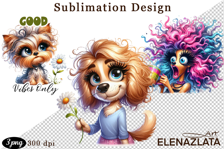 Cute Sarcastic duckling , dog sublimation clipart