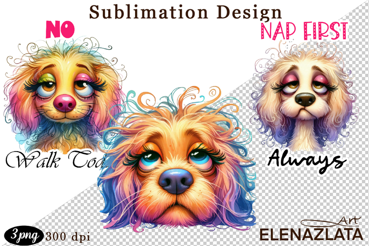 Cute Sarcastic duckling , dog sublimation clipart
