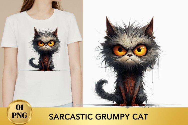 Sarcastic Funny Grumpy Cat, Cat sublimation