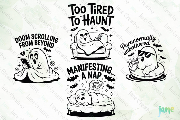 Sarcastic Ghost SVG PNG Clipart