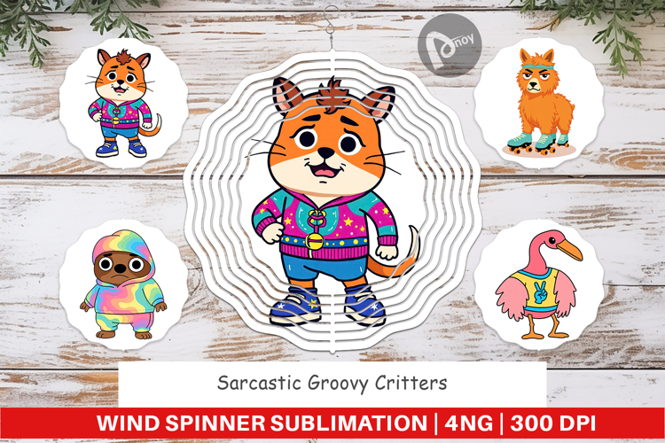 Wind Spinner Sarcastic Groovy Critters