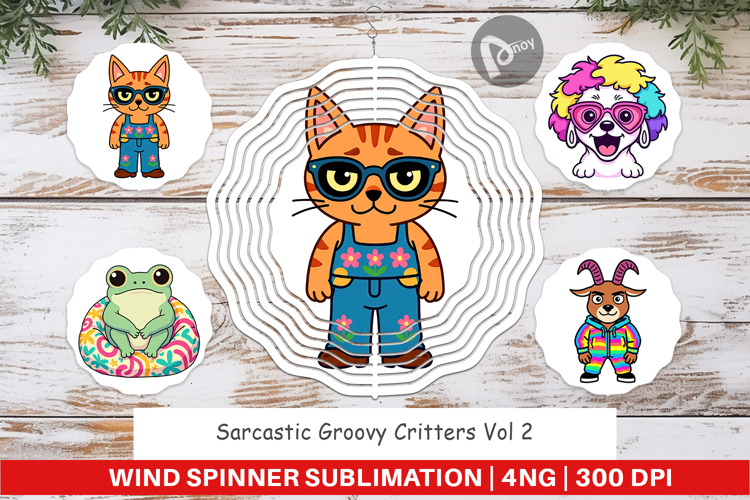 Wind Spinner Sarcastic Groovy Critters