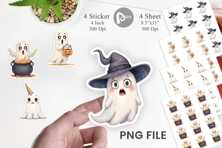 Sarcastic Halloween Ghost Sticker