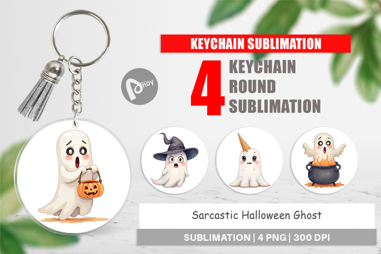 Keychain Sarcastic Halloween Ghost