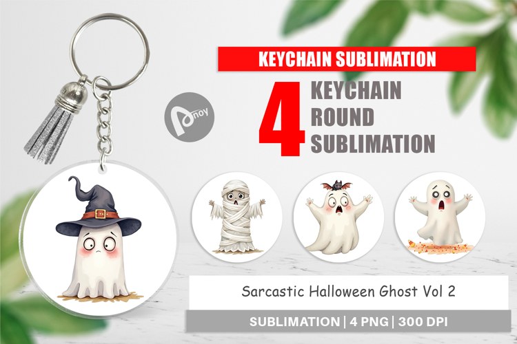 Keychain Sarcastic Halloween Ghost