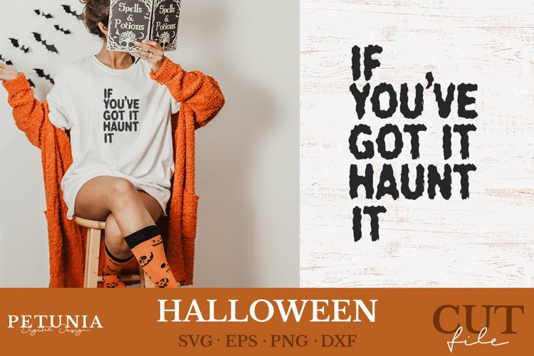 Sarcastic Halloween svg cut file being used as a funny Halloween Shirt Print