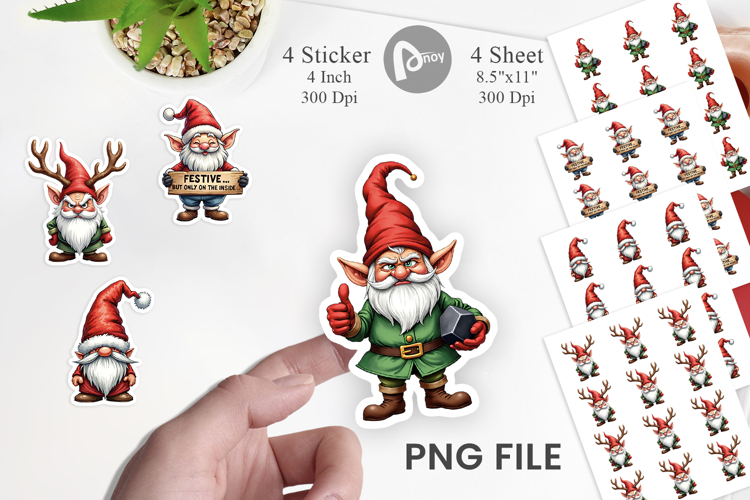 Sarcastic Holiday Gnomes Sticker