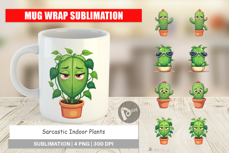 Mug Wrap Sarcastic Houseplants