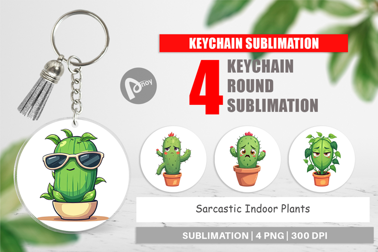 Keychain Sarcastic Houseplants