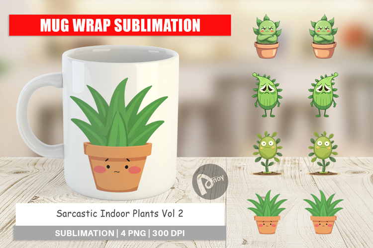 Mug Wrap Sarcastic Houseplants