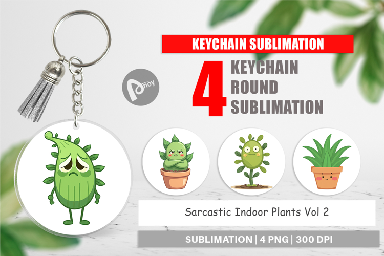 Keychain Sarcastic Houseplants