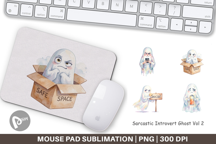 Sarcastic Introvert Ghost Mouse Pad