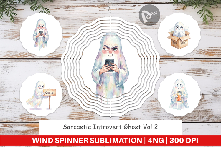 Sarcastic Introvert Ghost Wind Spinner