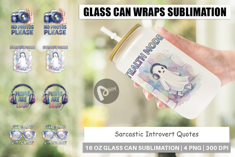 Sarcastic Introvert Quotes Glass Can